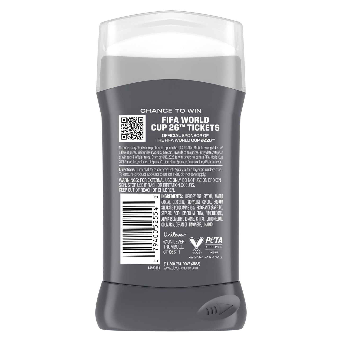 DOVE MEN + CARE Limited Edition FIFA Deodorant Stick for Men Fresh Victory for 72H Protection Neutralizes Odor 3.0 oz Beauty and Personal Care DOVE MEN + CARE