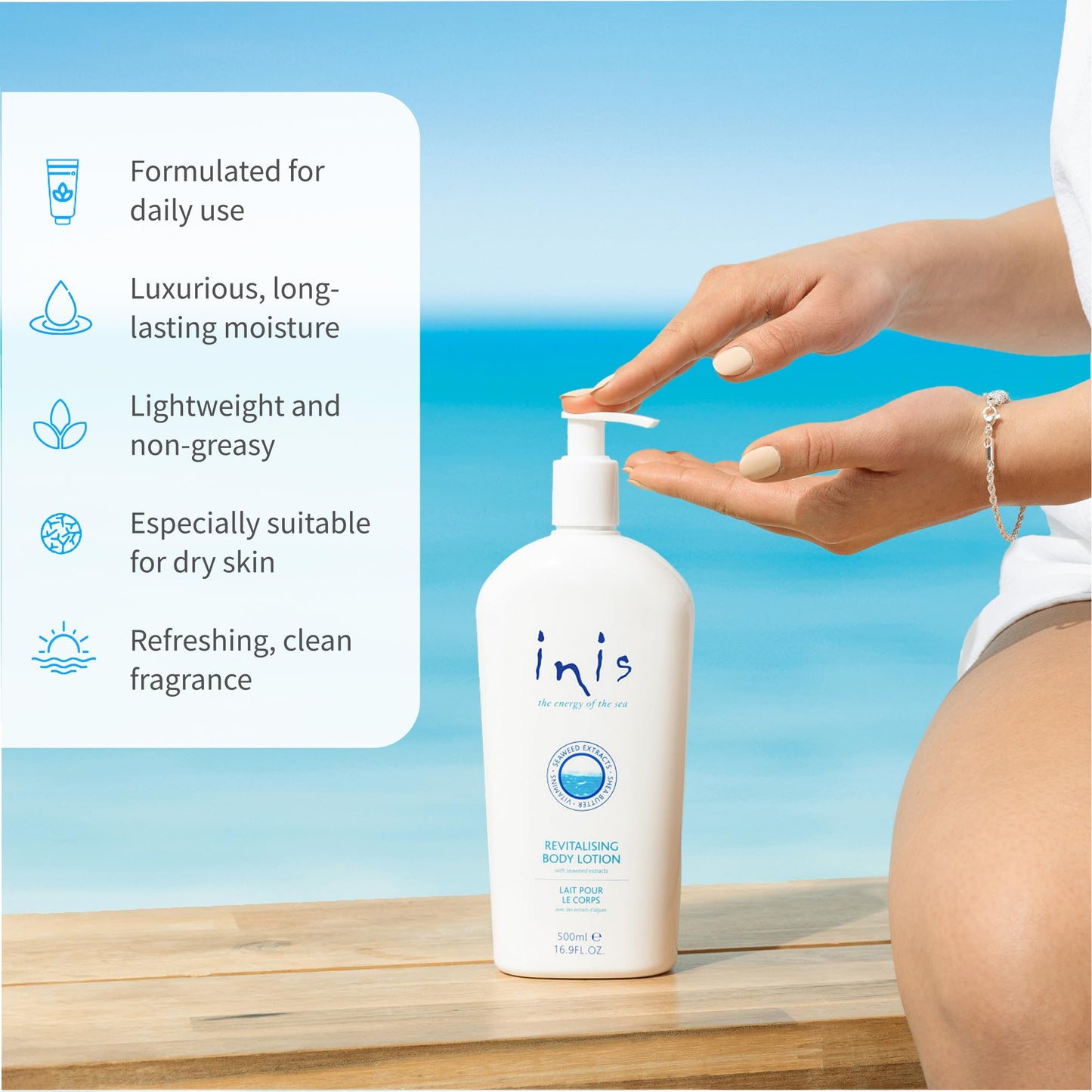 Inis the Energy of the Sea - Revitalizing Body Lotion, 16.9 fl oz Beauty and Personal Care Inis the Energy of the Sea