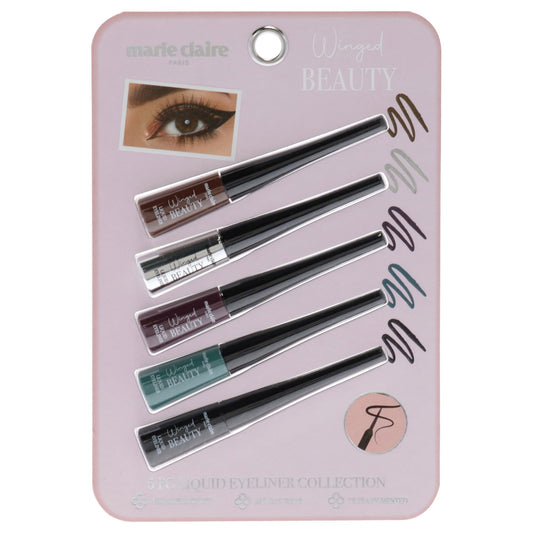 Marie Claire Liquid Eyeliner Collection Set - All-Day Wear Eye Makeup - Ultra-Precise Tip, Ultra-Pigmented Colored Eyeliner - Easy Application - 5 pc Beauty & Personal Care Marie Claire