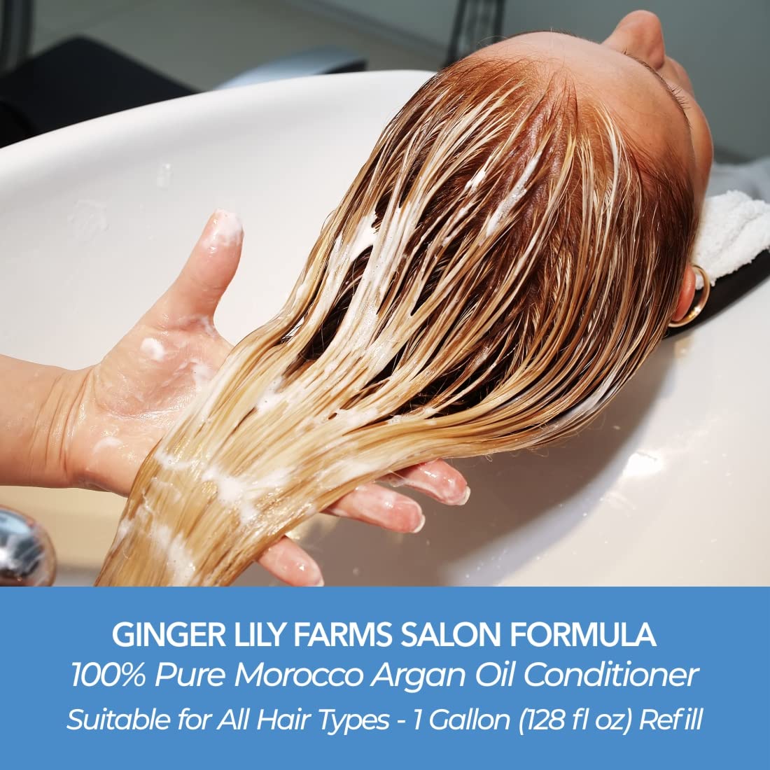 Ginger Lily Farms 100% Pure Morocco Argan Oil Conditioner, 128oz