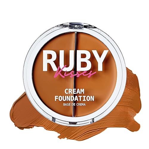 Ruby Kisses 3D Face Creator Cream Foundation & Concealer, 12 Hours Long Lasting, Medium to Full Coverage, Non-Greasy, Ideal for Makeup & Contour Beauty & Personal Care Ruby Kisses