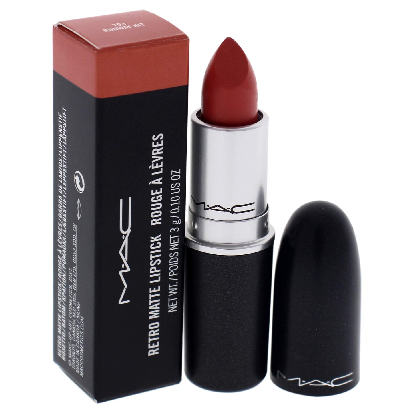 MAC Cosmetic M.A.C Retro Matte Lipstick,Runway Hit 10009270 0.10 Ounce (Pack of 1) Beauty & Personal Care MAC
