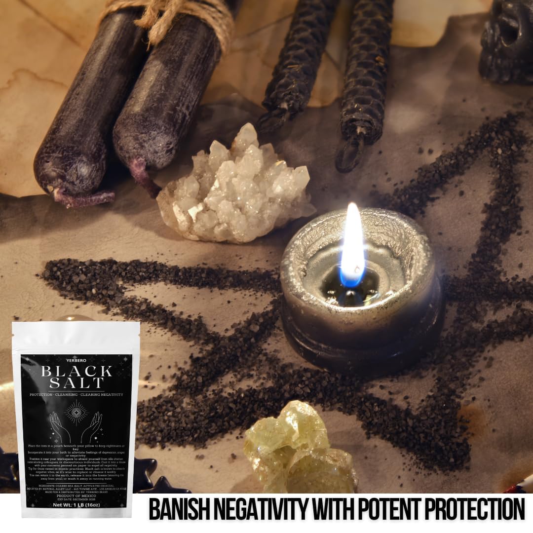 Yerbero - Black Salt for Protection 6oz (170g) - Sal Negra - Essential Wiccan & Witchcraft Supplies for Rituals, Spells, and Purification - Premium Beauty and Personal Care YERBERO