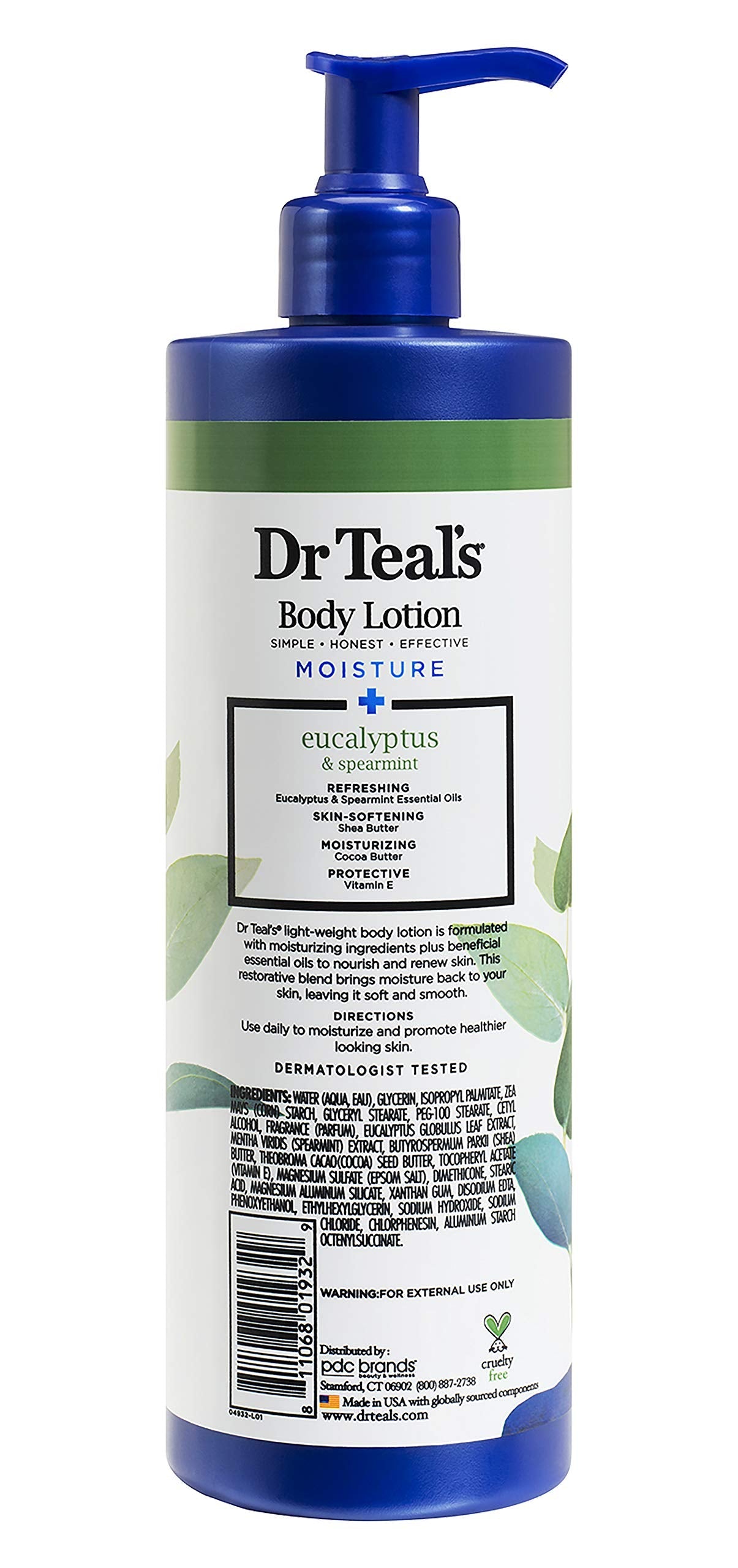 Dr Teal's Body Lotion - Moisture Plus - Rejuvenating Eucalyptus & Spearmint Essential Oils, 18 Fl Oz 2-Pack (36 Fl Oz) Beauty & Personal Care Dr Teal's