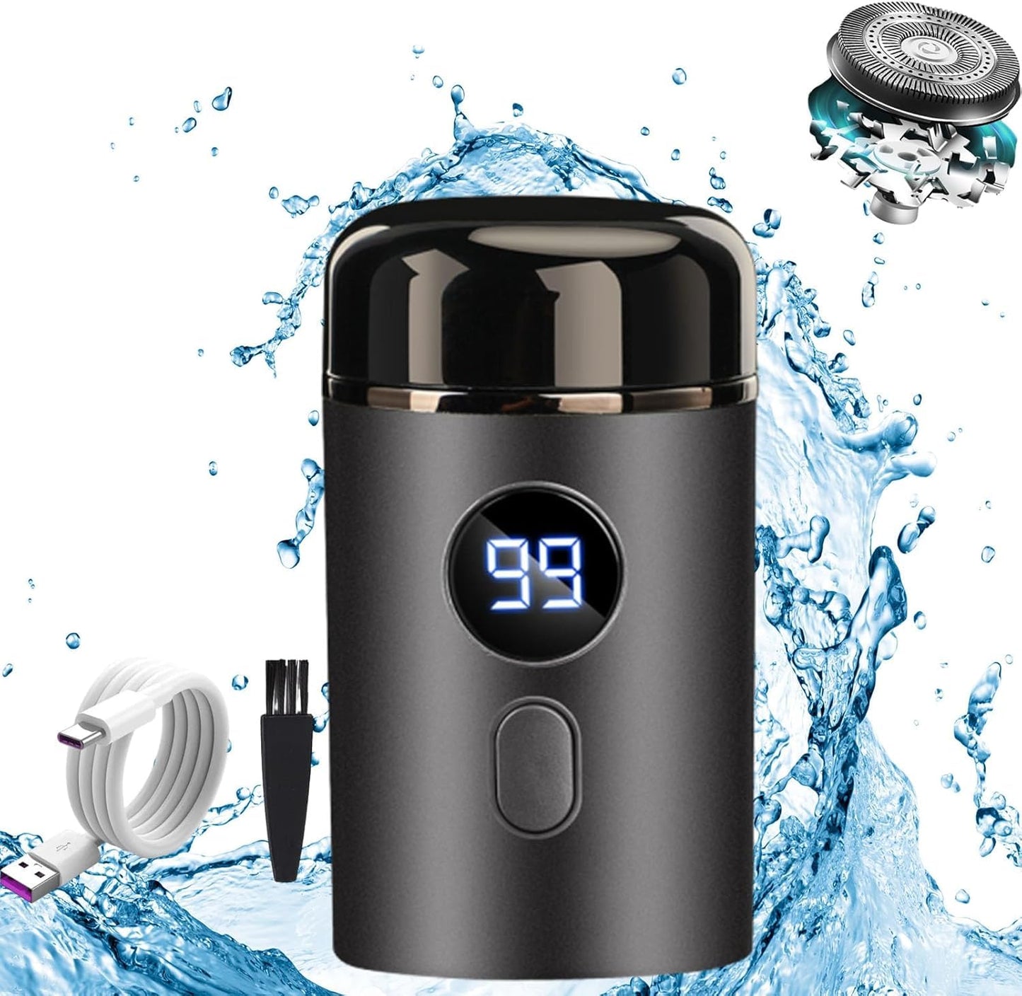 NTDRULFK Electric Razor for Men & Women, Upgrade 18-Blade, 3D Micro Float Shaver, IPX7 Waterproof, Portable & Travel-Friendly, Modern Style, Gray Beauty and Personal Care NTDRULFK