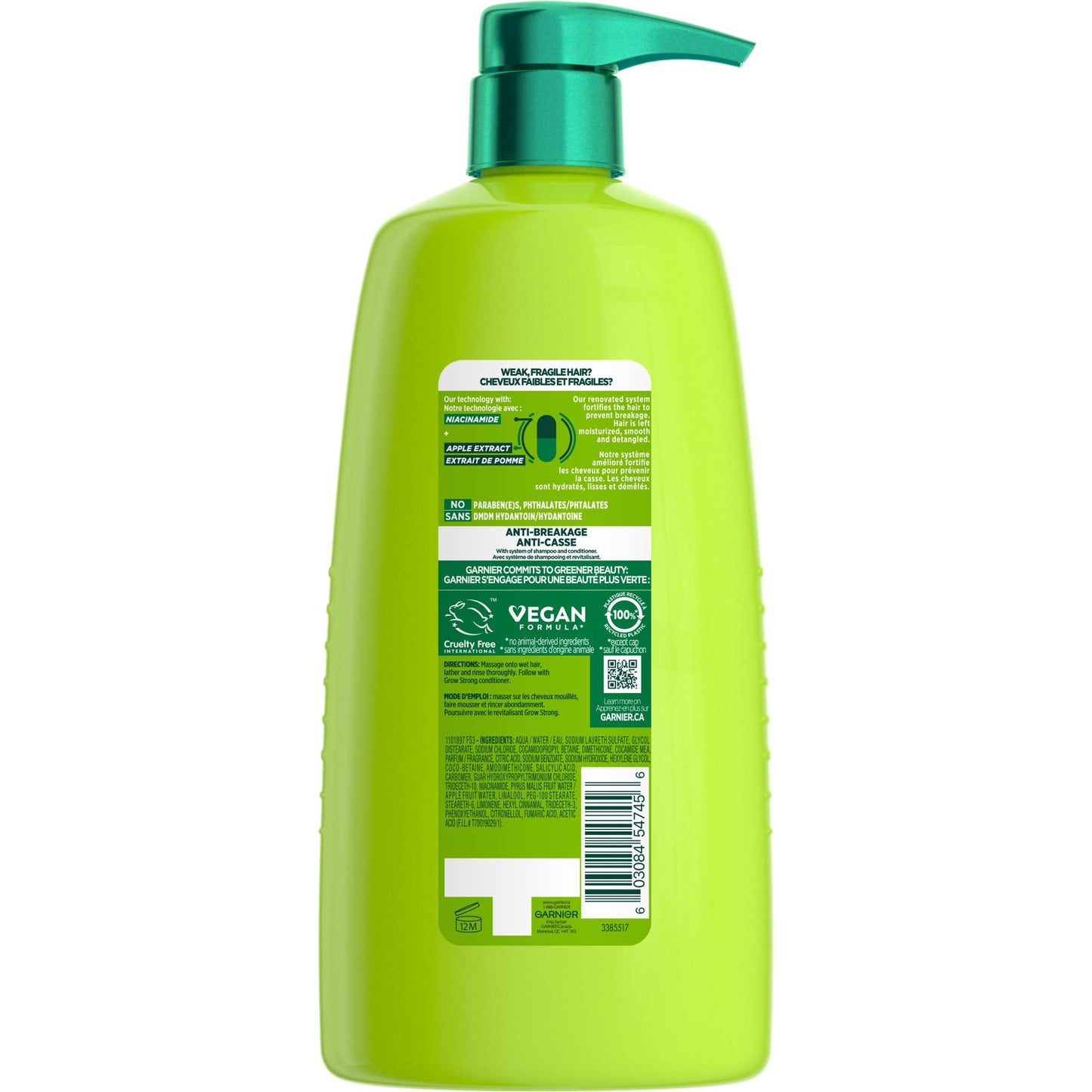 Garnier Fructis Grow Strong Shampoo, 33.8 Fl Oz, 1 Count (Packaging May Vary) Beauty and Personal Care Garnier