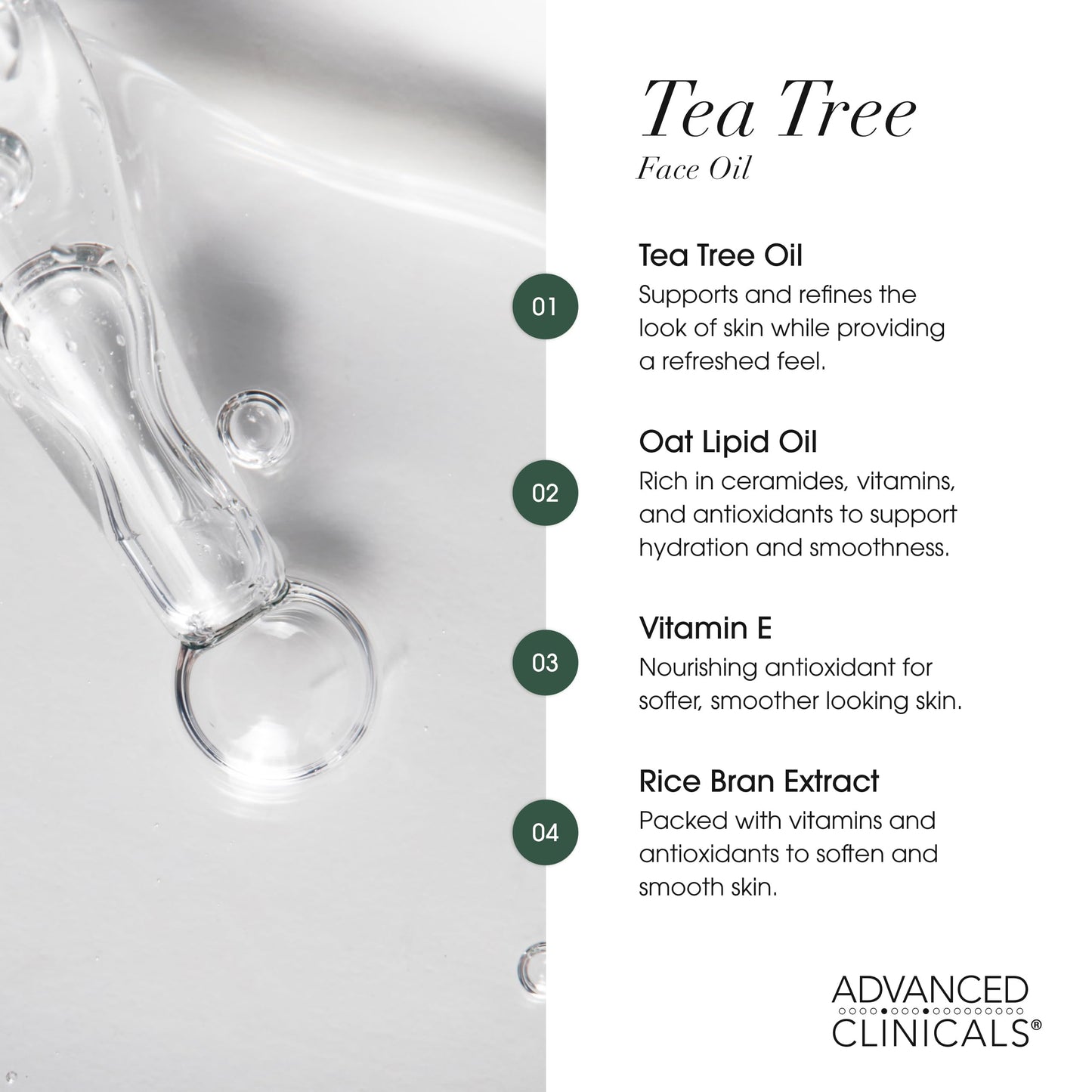 Advanced Clinicals Tea Tree Oil For Skin Facial Serum | Tea Tree Serum For Face With Vitamin E + Botanicals To Help Improve Appearance Of Large Pores Beauty & Personal Care Advanced Clinicals