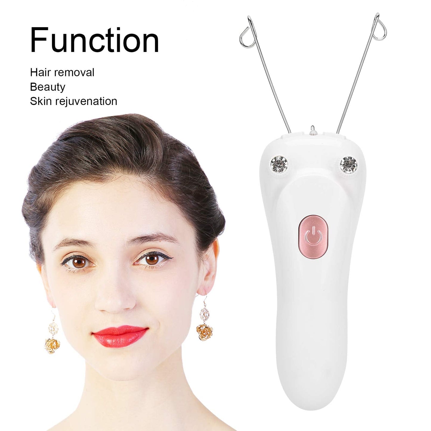 Sunicon Facial Threading Hair Removal, USB Rechargeable Electric Women Cordless Facial Threading Epilator Ladies Beauty Epilator Trimmer Cotton Beauty and Personal Care Sunicon