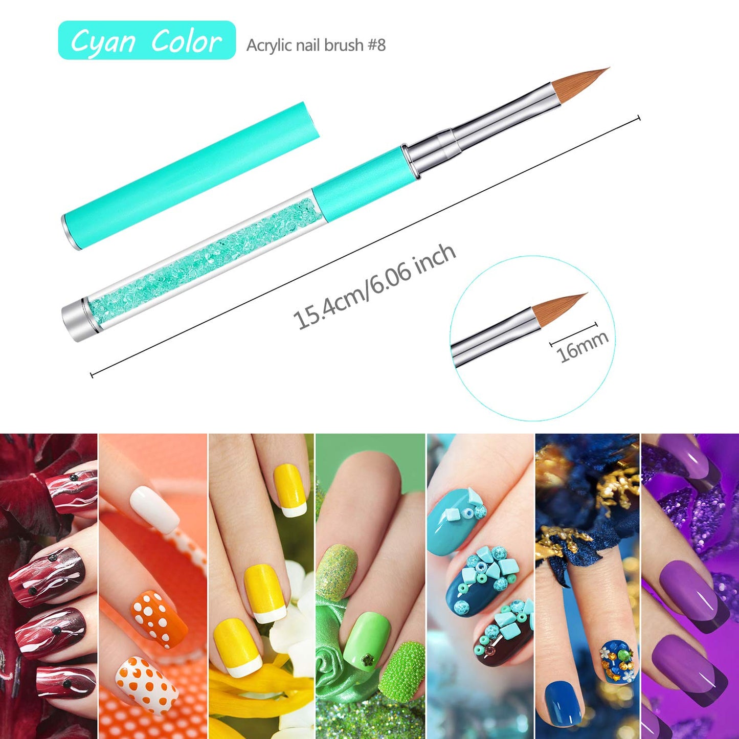Honoson 5 Pieces Acrylic Nail Brush 3D Nail Brushes for Acrylic Flower UV Gel Pen Painting Tools Home DIY Salon Using Manicure Pen, Size 4, 6, 8, 10 Beauty & Personal Care Honoson