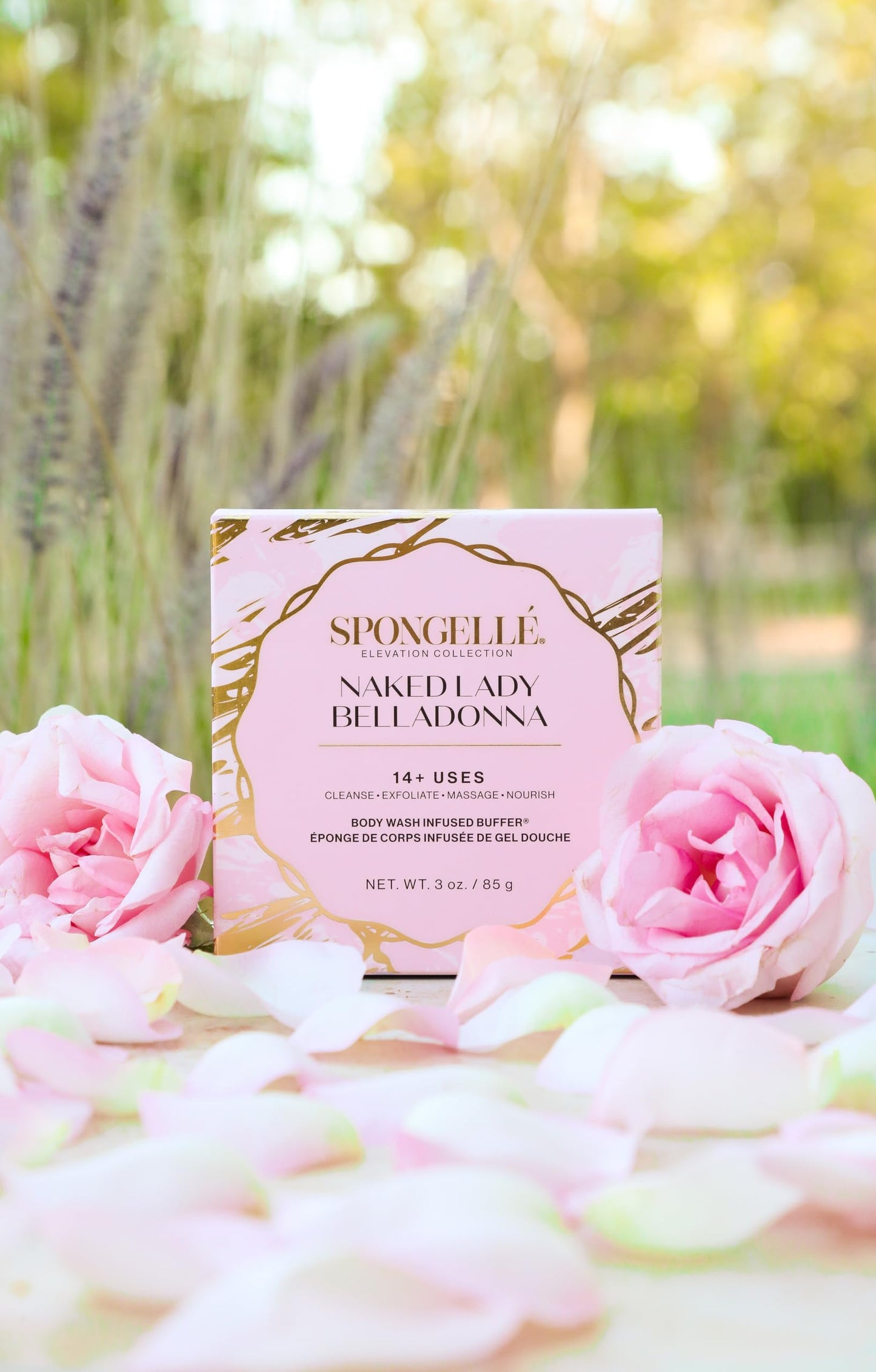 Spongelle Naked Belladona Elevation Body Buffer - Bath & Shower Loofah for Women - Cleanse, Exfoliate, and Nourish in one Easy Step - Cruelty-Free Beauty and Personal Care SPONGELLÉ