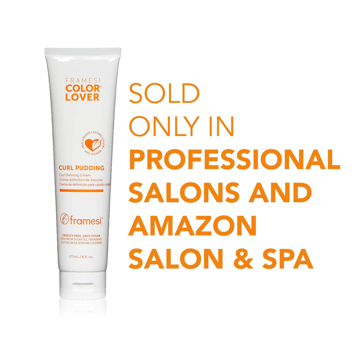 FRAMESI Curly Hair Care | Color Lover Curl Pudding Styling Cream, Curl Defining Cream | Separates Curls | Tames Frizz | 6 fl oz | Vegan | Color Beauty & Personal Care FRAMESI