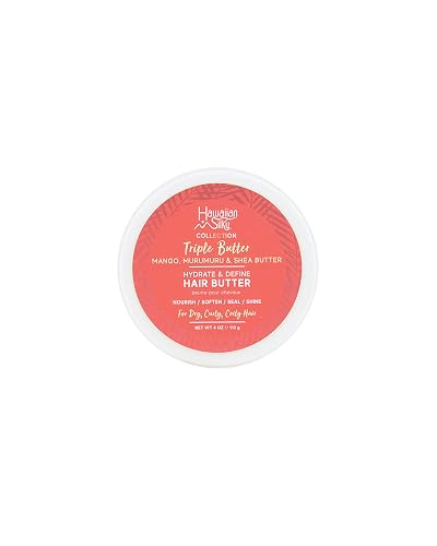 Hawaiian Silky Mango Murumuru & Shea Butter Hair Butter, 4 fl oz - Nourish, Soften, Seal & Shine Beauty & Personal Care Hawaiian Silky
