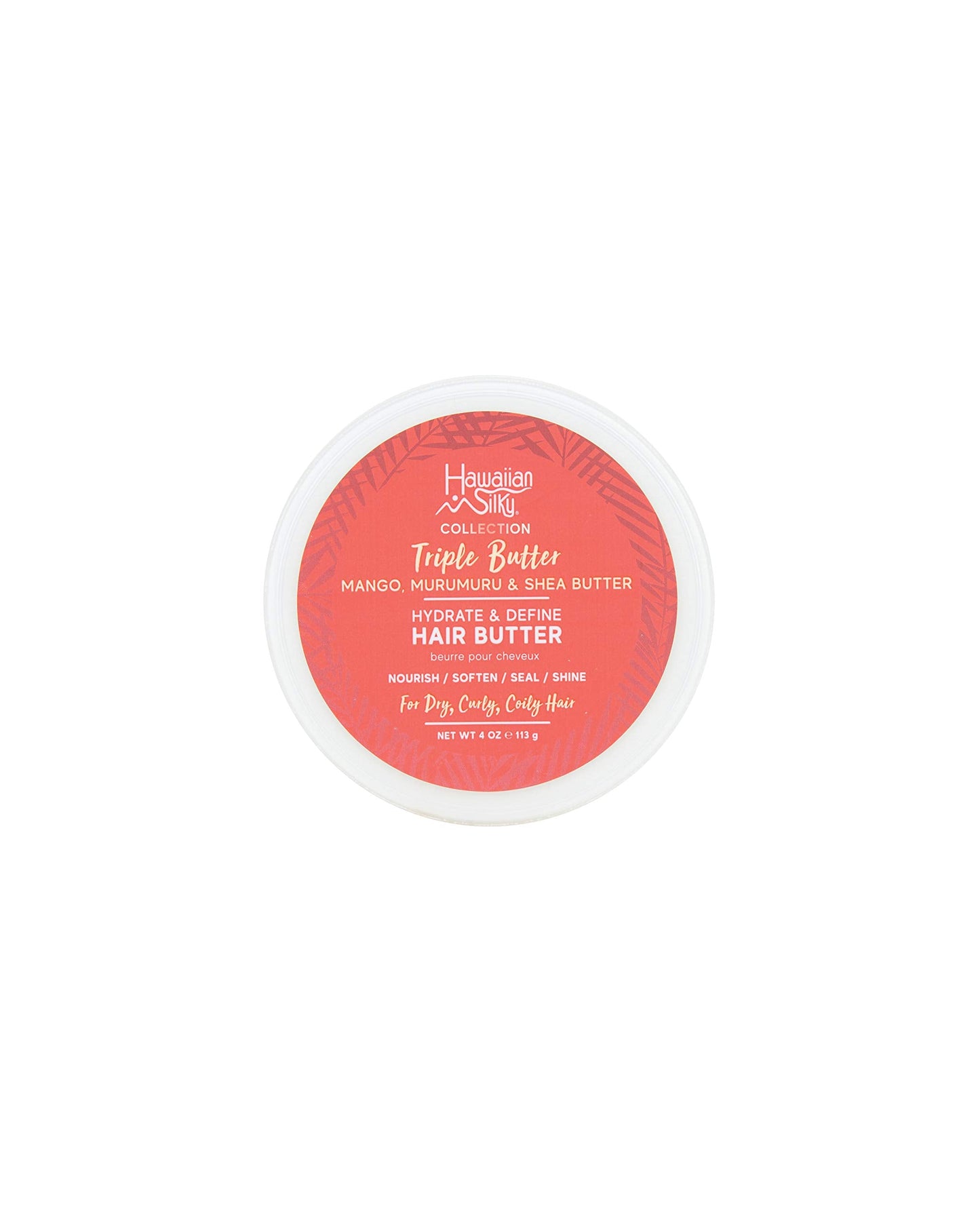 Hawaiian Silky Mango Murumuru & Shea Butter Hair Butter, 4 fl oz - Nourish, Soften, Seal & Shine Beauty & Personal Care Hawaiian Silky