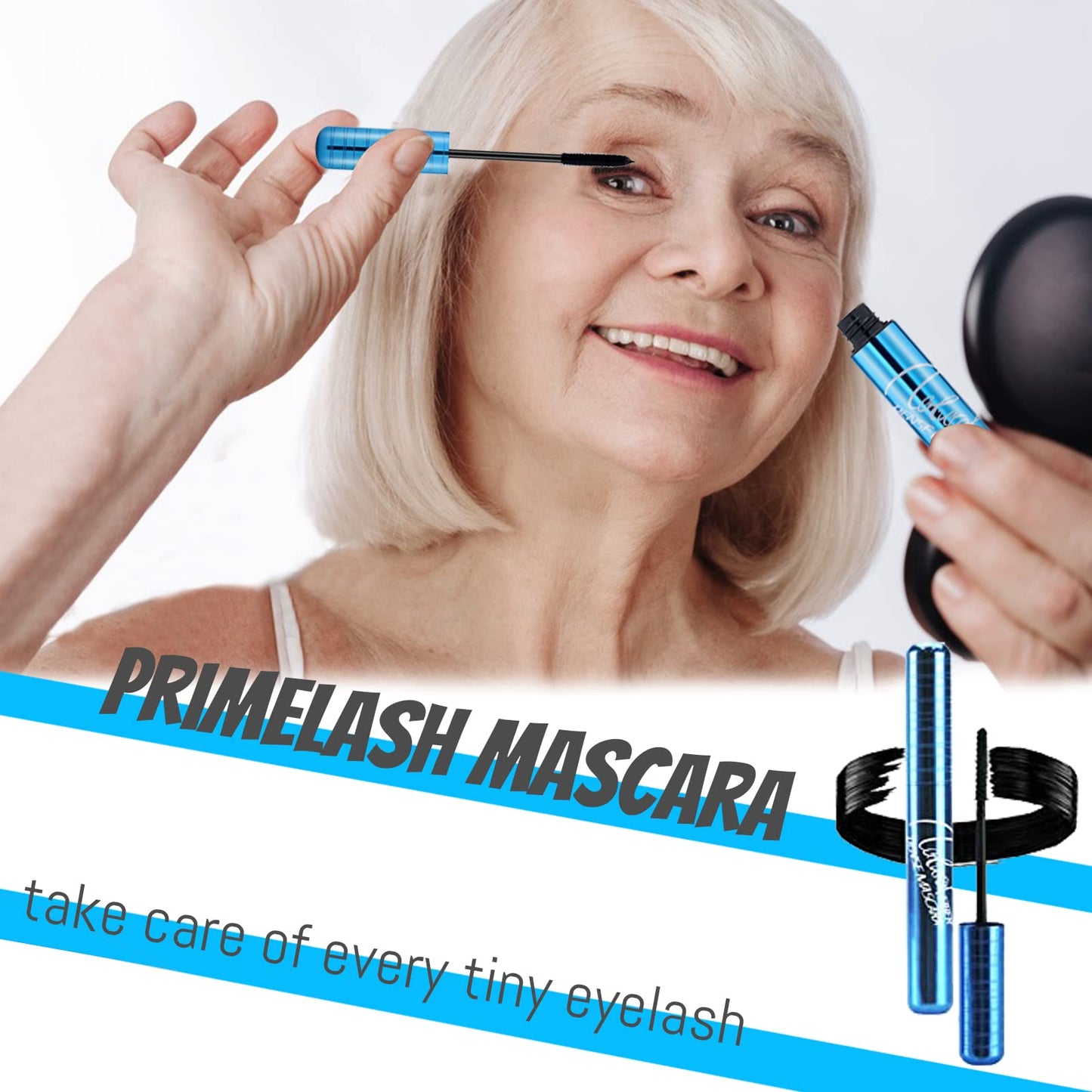 Mascara for Older Women 60 Plus, Mascara for Seniors with Thinning Lashes, Hypoallergenic Sensitive Eyes, Black Volume and Length, Waterproof Smudge Beauty and Personal Care dootdott