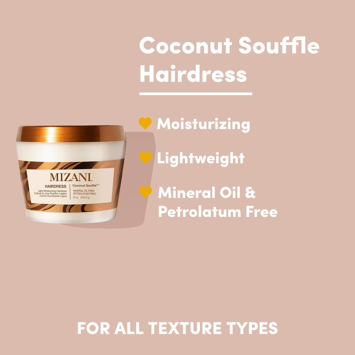 Mizani Hairdress Coconut Soufflé - Conditions & Softens Hair, With Coconut Oil, For All Hair Types Beauty & Personal Care Mizani
