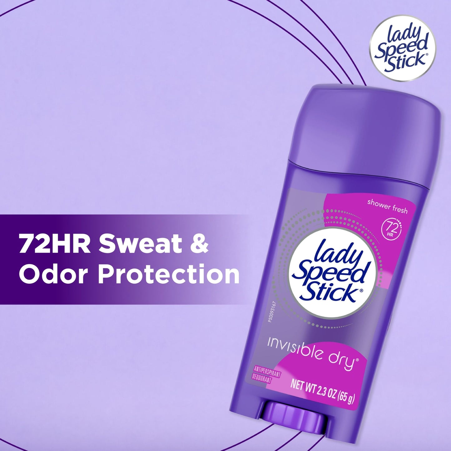 Lady Speed Stick Antiperspirant Deodorant for Women, 72 HR Sweat & Odor Protection, Invisible Dry, Shower Fresh Scent, 2.3 oz Stick (4 Pack) Beauty and Personal Care Lady Speed Stick