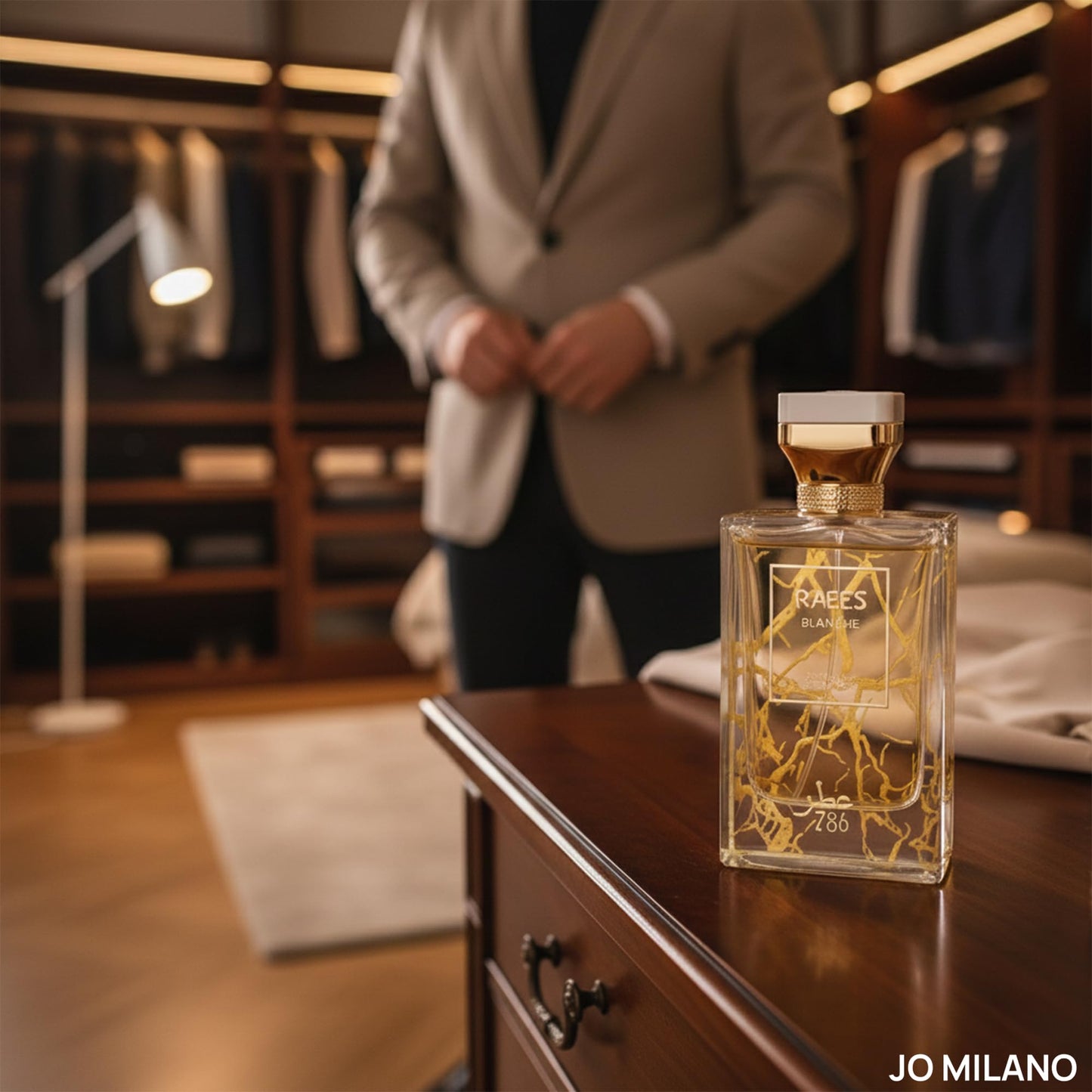 Jo Milano Raees Blanche Eau De Parfum Spray | 3.4 oz (100ml) | Almond, Vanilla, Sweet, Fruity, Fresh, Powdery Scent | Long Lasting Fragrance for Men Beauty & Personal Care Jo Milano
