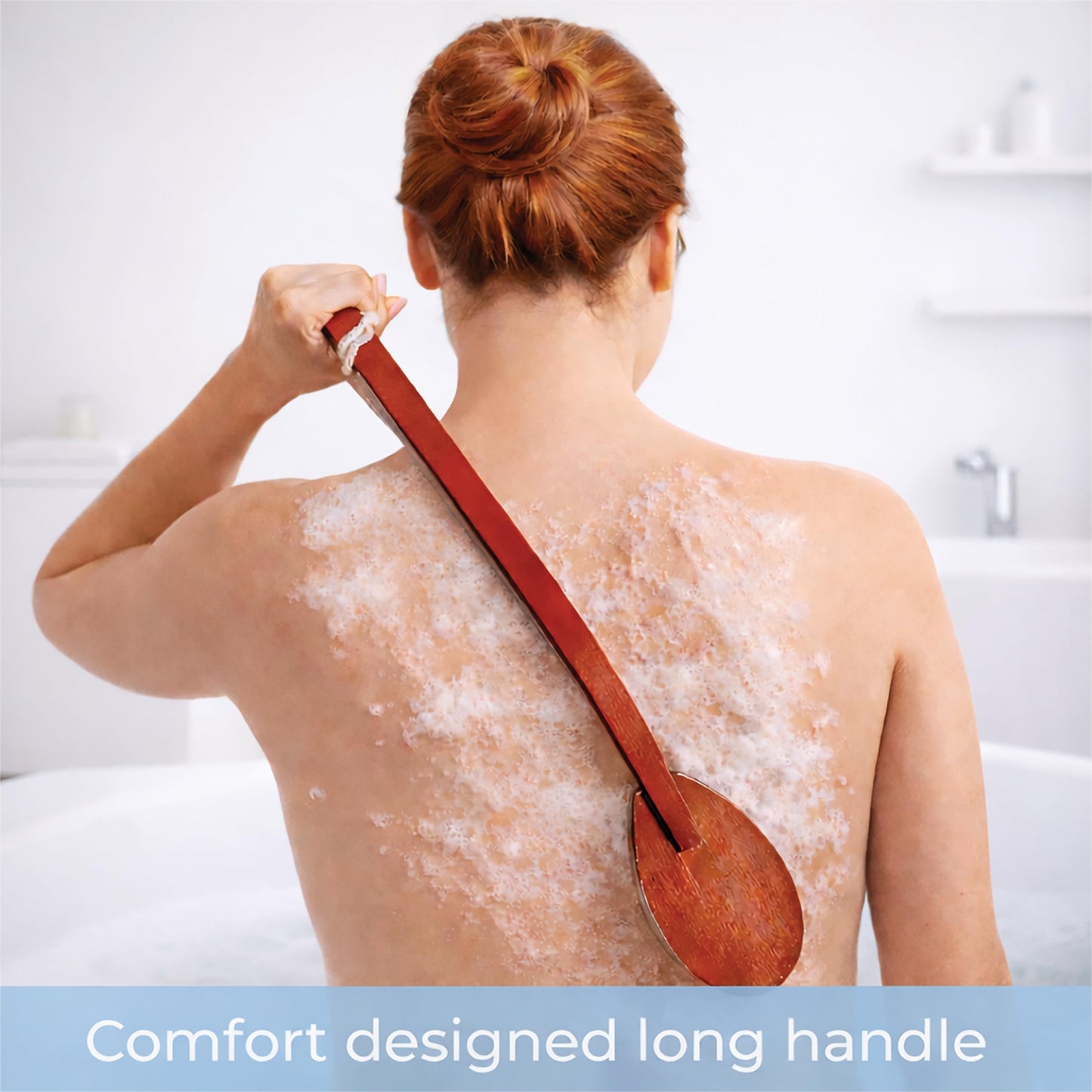 Aidapt Extra Long Handle Shower Bath Brush Back Scrubber for Washing Hard to Reach Areas Aid Beauty and Personal Care Aidapt
