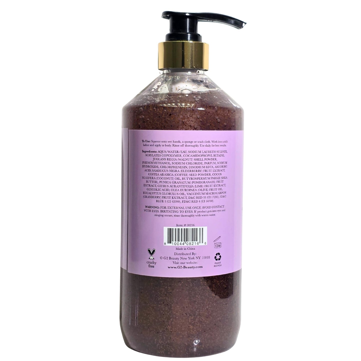 RIVER & ROWE Vitamin C Exfoliating Body Wash - Smoothing Daily Cleanser with Elderberry & Cranberry Antioxidant Support For a Radiant Skin Experience Beauty & Personal Care RIVER & ROWE
