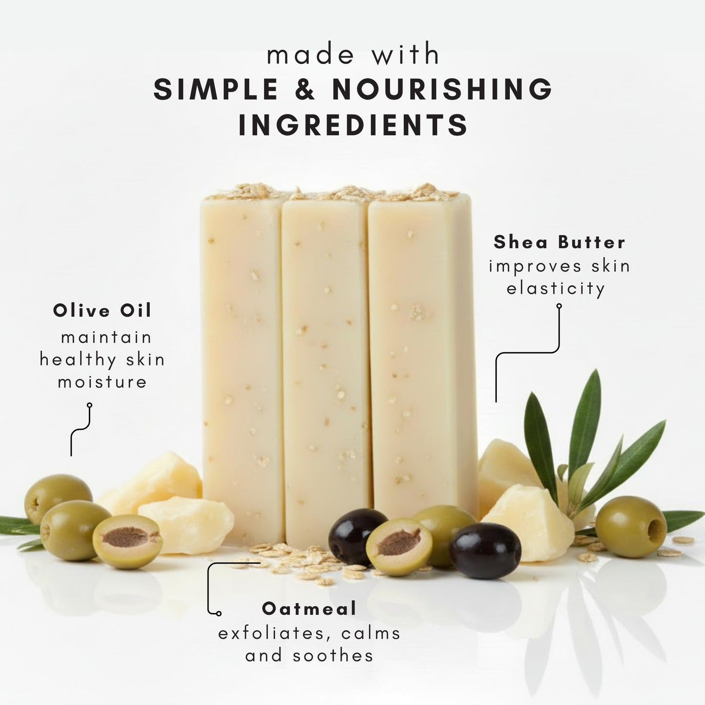 Olivia Care Exfoliating Bar Soap Pack by - 100% Natural & Organic - Infused with Shea Butter & Oats - Deep Clean, Refreshing, Moisturizing & Hydrating Beauty & Personal Care Olivia Care