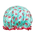 allydrew Reusable Women's Waterproof Shower Caps for Long Hair, Cherries Beauty & Personal Care allydrew