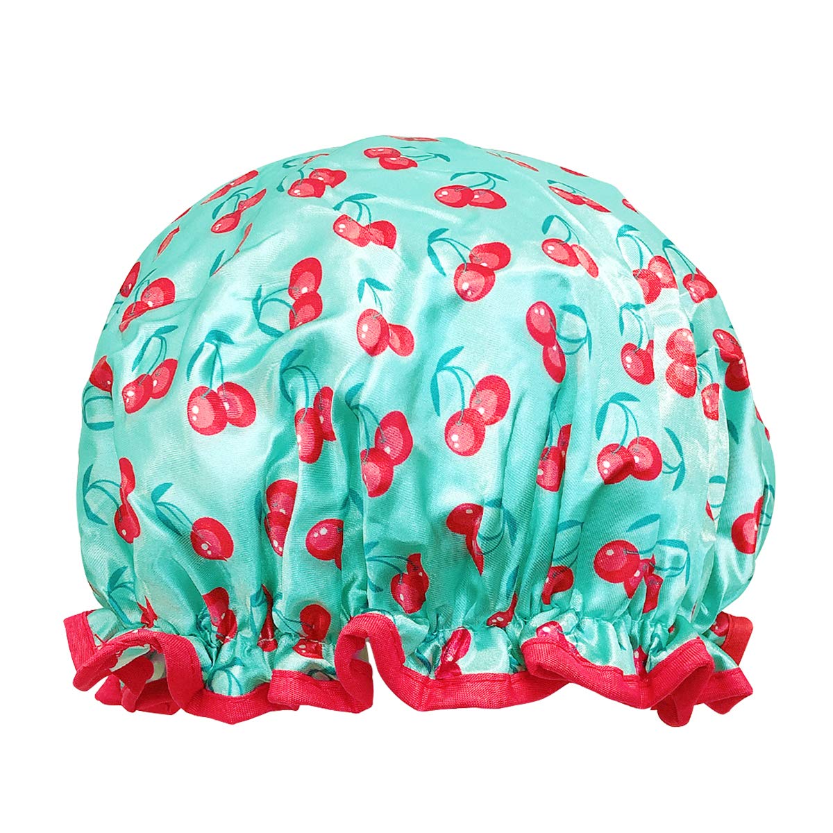 allydrew Reusable Women's Waterproof Shower Caps for Long Hair, Cherries Beauty & Personal Care allydrew