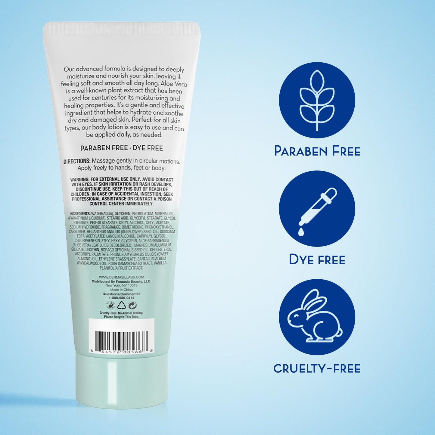 Dermasil Body Lotion, Fresh Aloe, 2-Pack - Non-Greasy, Fast-Absorbing, Fresh Scent, 8 Oz Ea Beauty & Personal Care Dermasil