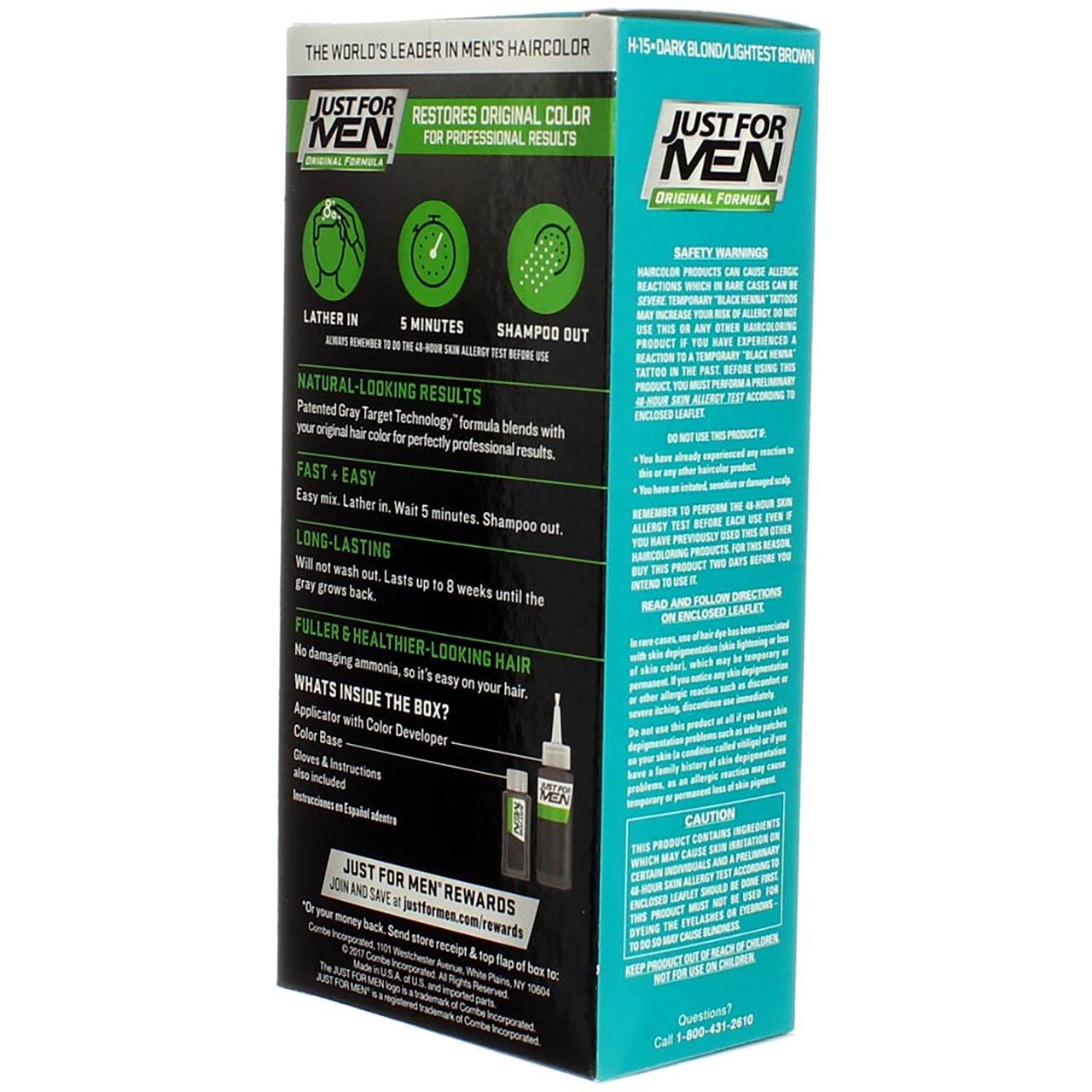 JUST FOR MEN Hair Color H-15 Dark Blond 1 Each (Pack of 4) Beauty & Personal Care Just for Men
