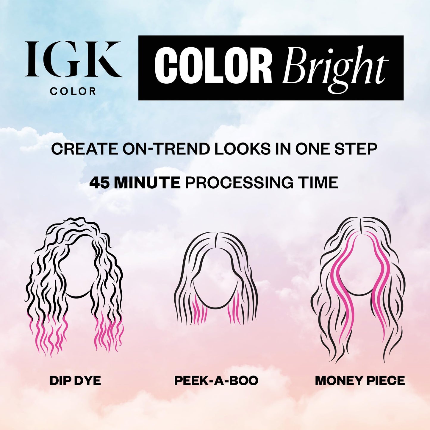 IGK Color Bright One Step Bleach & Color Kit for Accent Pieces GREEN ENVY - Pale Green | One-Step Color Processing + Replenishes + Hydrates | Vegan + Beauty & Personal Care IGK