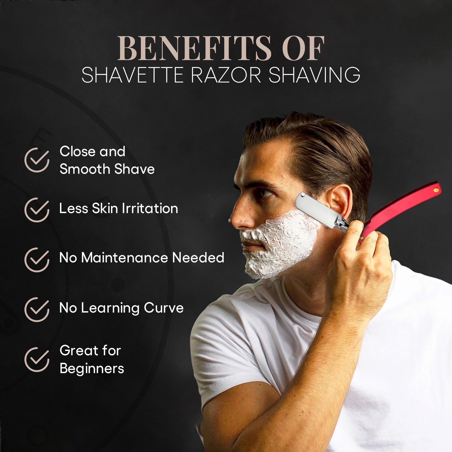 Best Shavette Straight Razor - Replaceable Blade Straight Razor, Metal Handle Shavette, No Stropping or Honing Needed, Great For Beginners, Starter Beauty and Personal Care Naked Armor