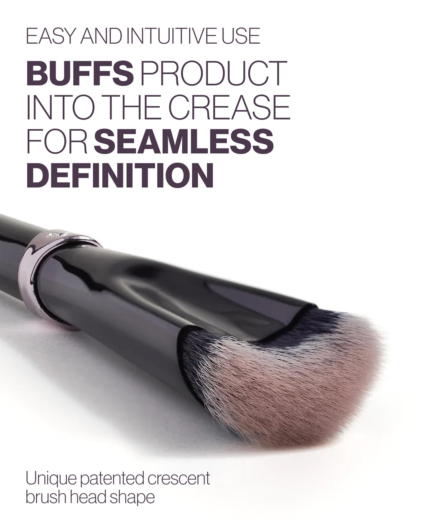 Anisa Beauty Eye Crescent Crease Brush | Professional Soft Dense Vegan Brush for Blending Cream, Liquid, and Powder Eyeshadow | Crescent Head Shape Beauty & Personal Care ANISA BEAUTY