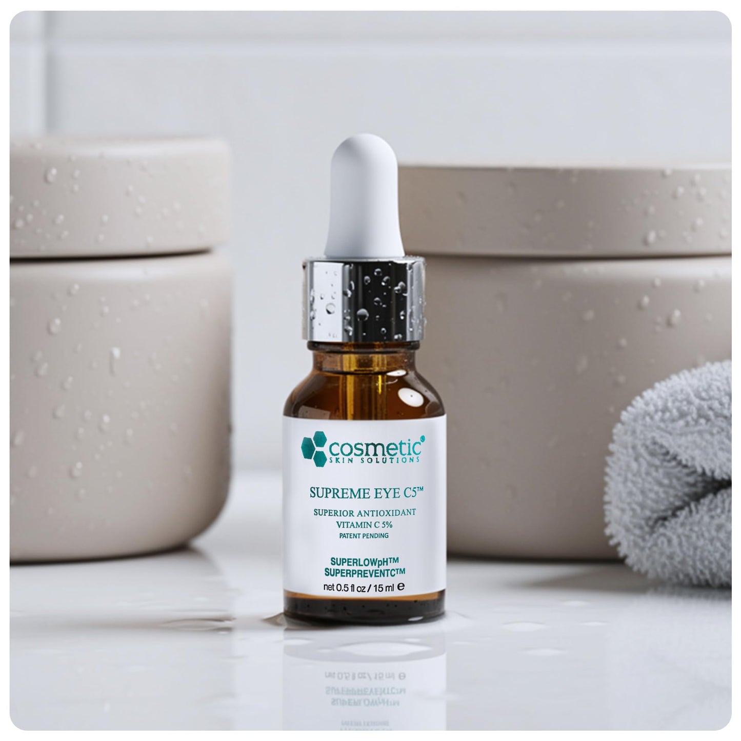 Supreme C5 Vitamin C Eye Gel, Lightweight Under Eye Gel-Cream with 5% Vitamin C, Hyaluronic Acid & Asiatic Acid, Helps Reduce Dark Circles, Puffiness Beauty & Personal Care Cosmetic Skin Solutions