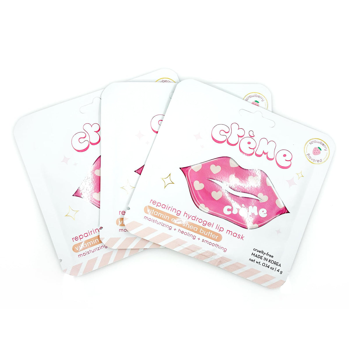 The Crème Shop Boba Bears Repairing Hydrogel Lip Mask - Shea Butter & Vitamin E Hydrate and Repair for Smooth, Plump Skin - Korean Lip Mask for Dry Beauty & Personal Care The Crème Shop