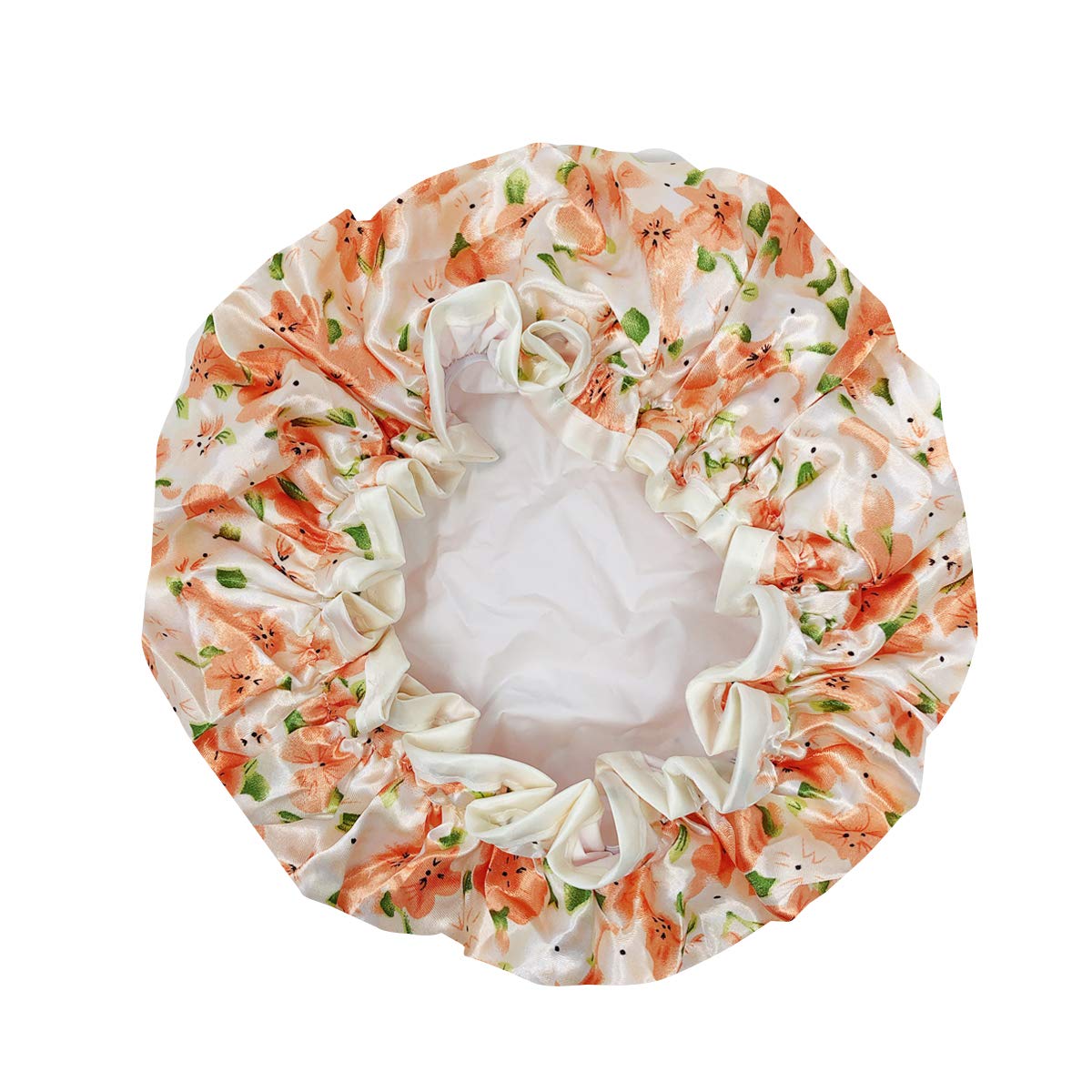 allydrew Reusable Women's Waterproof Shower Caps for Long Hair, Peach Floral Beauty & Personal Care allydrew