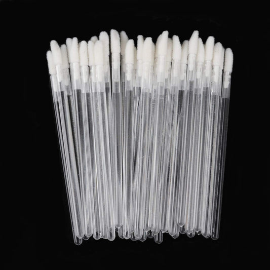 300 Pack Lip Gloss Applicators Disposable Lipstick Wands Bulk Lip Brush Makeup Tool Set (Clear-300pcs) Beauty & Personal Care myaokue-up