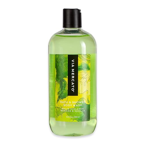 Via Mercato Bella Collection, Hydrates & Invigorates, Shower Gel, 500 ML, No. 5 - White Cyclamen, Berries & Vanilla Beauty & Personal Care Via Mercato