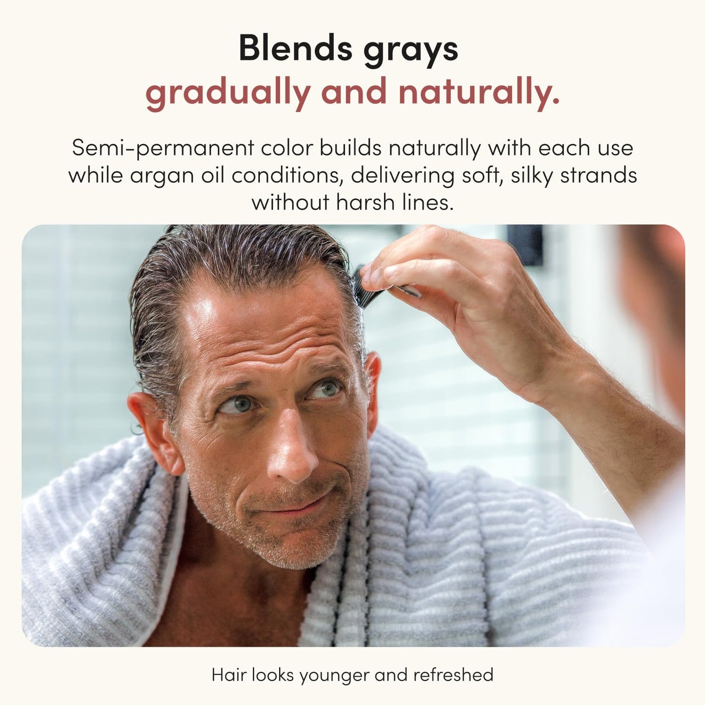 hims Under Cover Hair Color & Conditioner - With Argan Oil - Semi-Permanent In-Shower Hair Dye - Blends Grays Naturally - Sulfate-Free & Cruelty-Free Beauty & Personal Care HIMS & HERS