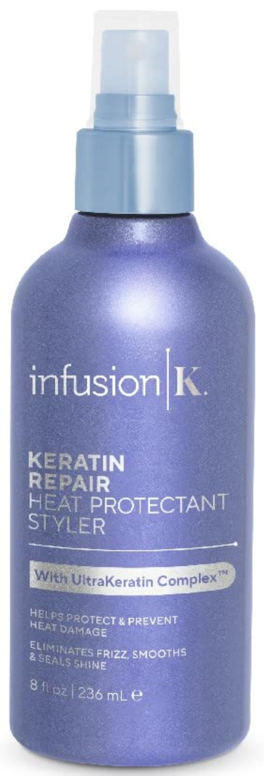 Infusion K Heat Protectant Styler with UltraKeratin Complex - Prevent Heat Damage & Breakage | Control Frizz & Enhance Shine | Color Safe, Paraben Beauty & Personal Care Infusion K