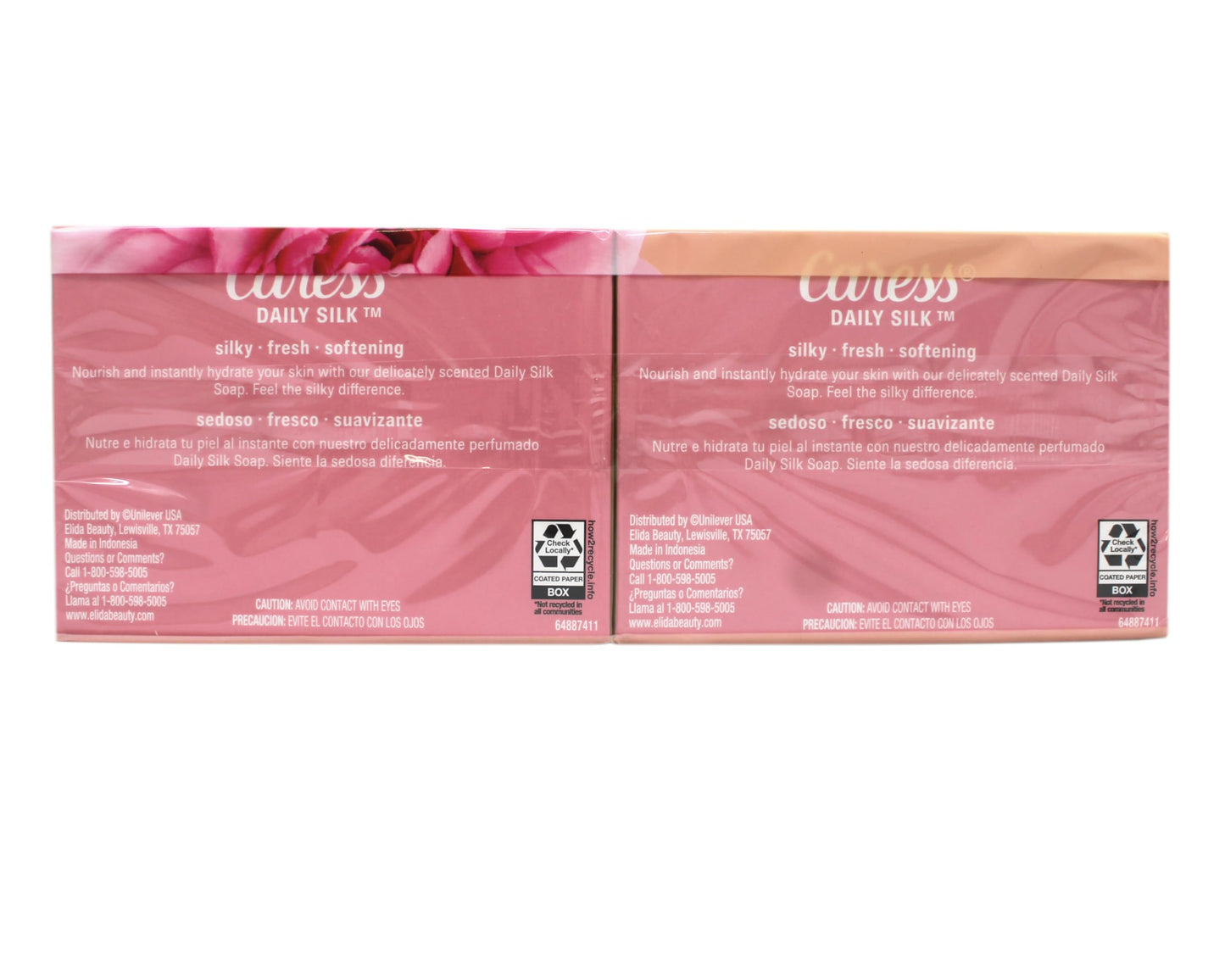 Caress Daily Silk Moisturizing Soap, White Peach & Orange Blossom, 3.75 oz 6 Bars - 3 Pack Beauty & Personal Care Caress