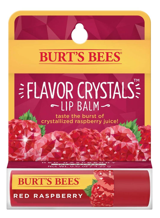Burt's Bees Flavor Crystals 100% Natural Lip Balm, Red Raspberry with Beeswax & Fruit Extracts - 1 Tube,0.16 ounce Beauty & Personal Care Burt's Bees