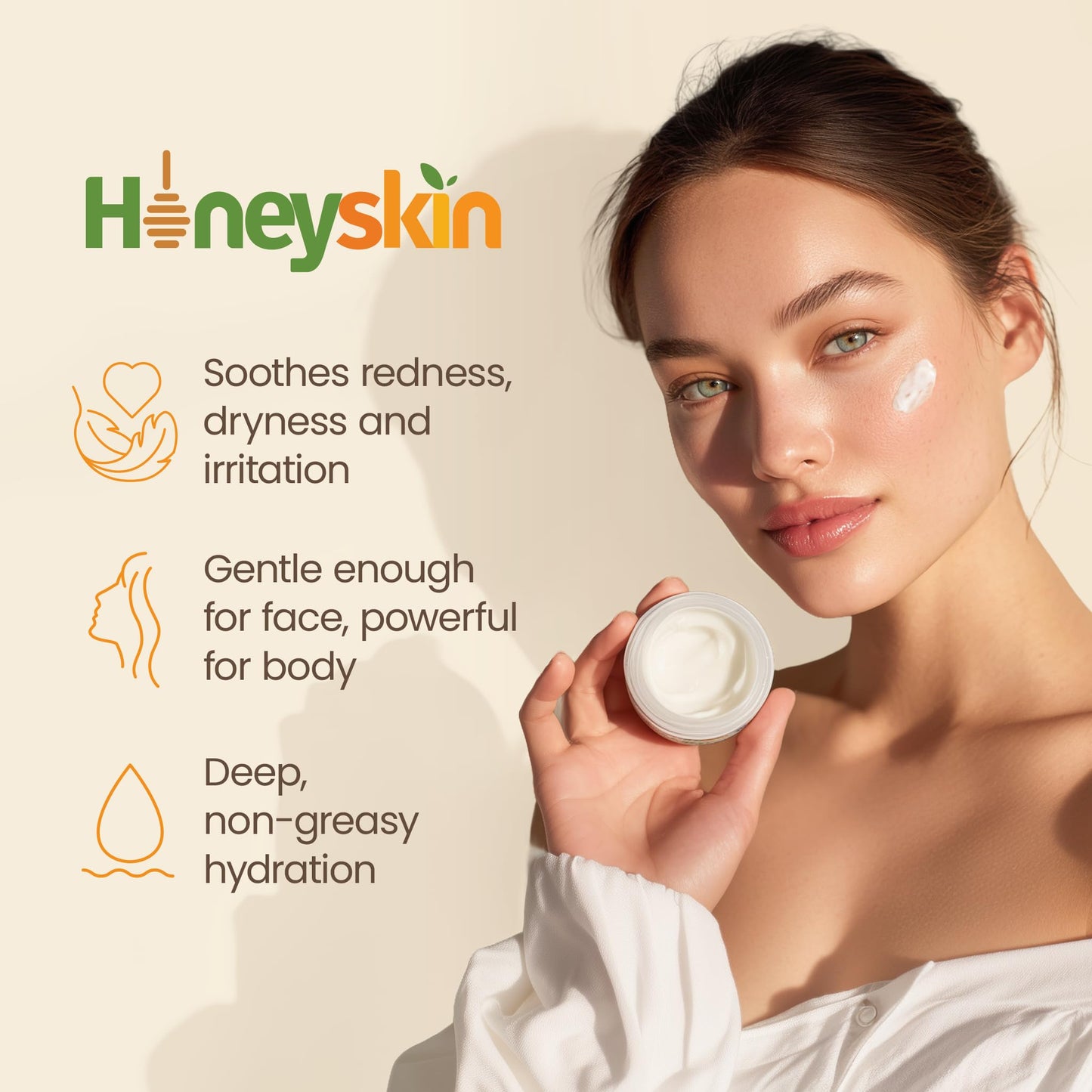 Hydrating Face Moisturizer & Body Cream with Manuka Honey Cream - Organic Face Moisturizer with Honey for Extremely Dry Skin - for Dry & Itchy Skin Beauty & Personal Care Honeyskin