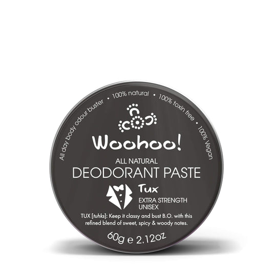 Woohoo! Body All-Natural Deodorant Paste - Tux (Extra Strength, 2.12 oz / 60 g Tin) Beauty and Personal Care Woohoo Body