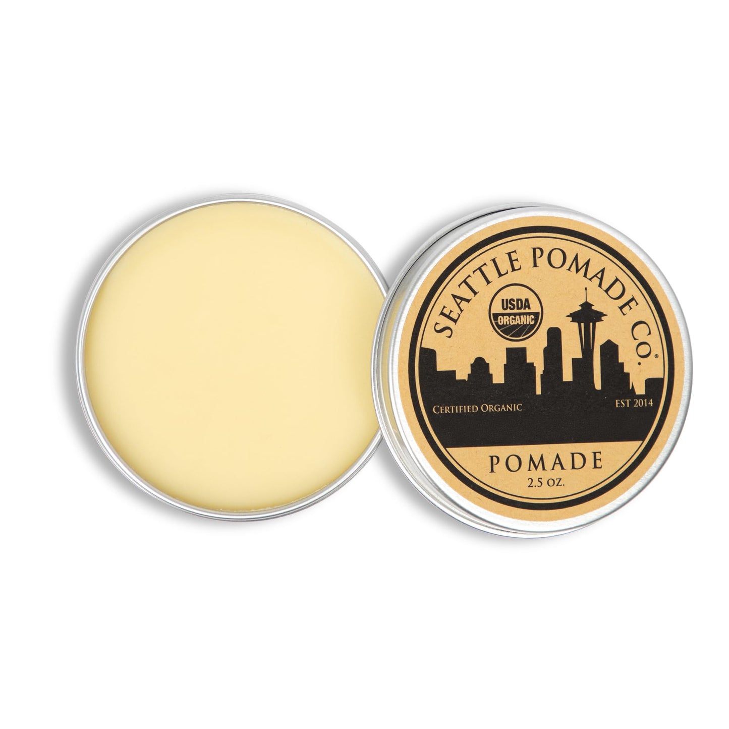 Seattle Pomade Co. USDA Certified Organic Pomade. Medium Hold & High Shine, Hair Styling Formula Non GMO, Made with organic materials from around the Beauty & Personal Care SEATTLE POMADE CO. EST 2014 HANDMADE IN SEATTLE, WA POMADE