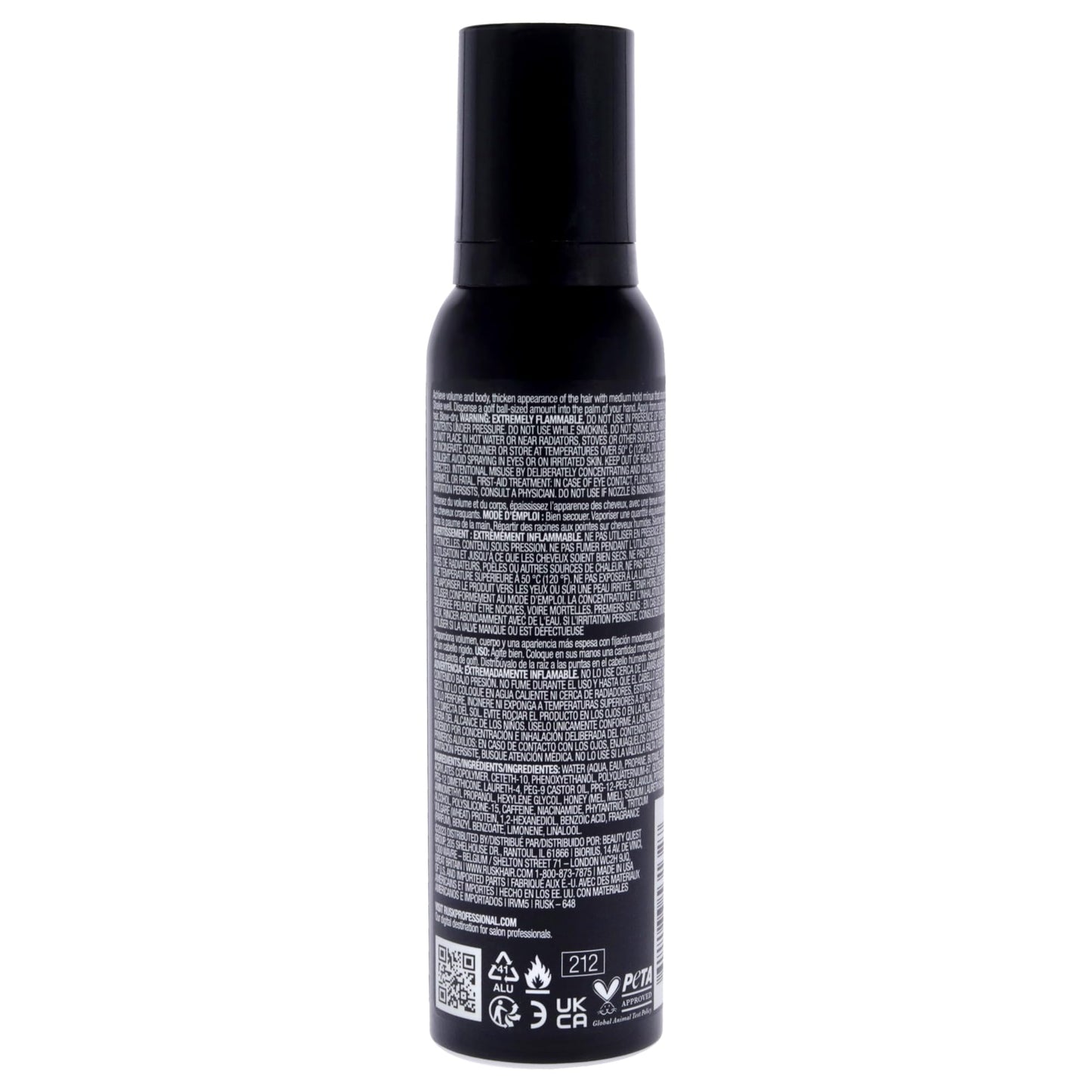 RUSK Volumizing Mousse, Bounce + Hold, Builds Long Lasting Volume, Increases Softness, Body, and Shine, 5 oz Beauty & Personal Care RUSK