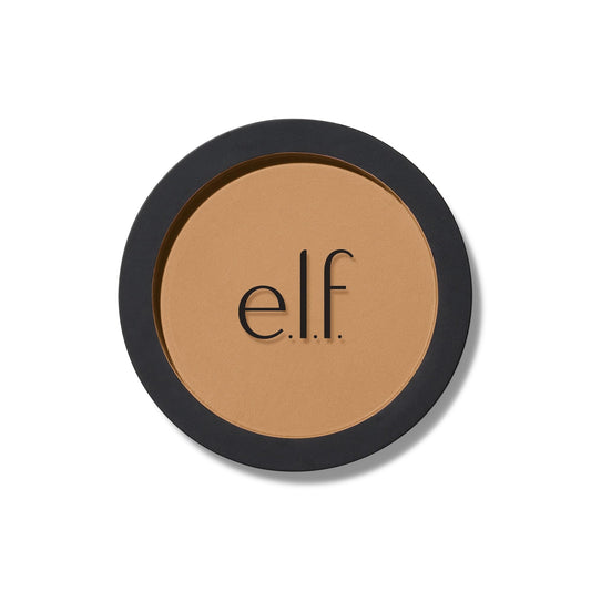 e.l.f. Primer-Infused Bronzer, Long-Lasting, Lightweight & Buildable Powder Bronzer, Delivers A Matte Finish, Vegan , Tan O' Clock Beauty & Personal Care e.l.f.