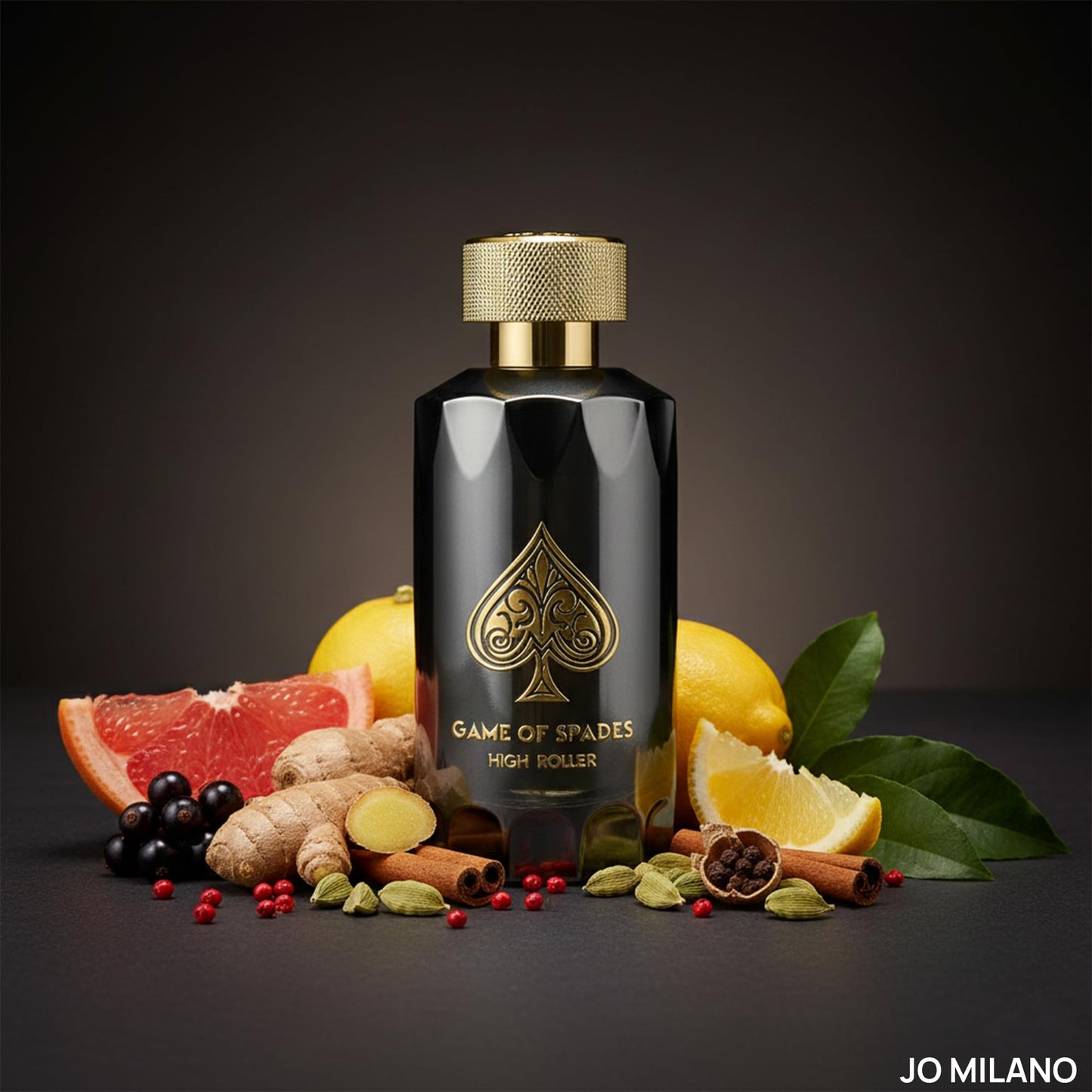 Jo Milano Game of Spades High Roller Parfum Spray | 3.4 oz (100ml) | Warm, Soft, Citrus, Oud, Patchouli Scent | Long Lasting Fragrance for Men Beauty & Personal Care Jo Milano