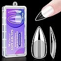 Melous Medium Stiletto Gel False Nail Tips, 120 PCS Pre Buff Full Cover, Square, Matte, 12 Sizes, 120 Number of Pieces, Nail Art Enhancement Beauty & Personal Care Melous