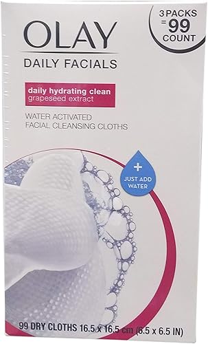 Olay 4-in-1 Daily Facial Cloths for Normal Skin - Box of 99 Cloths Beauty & Personal Care Olay