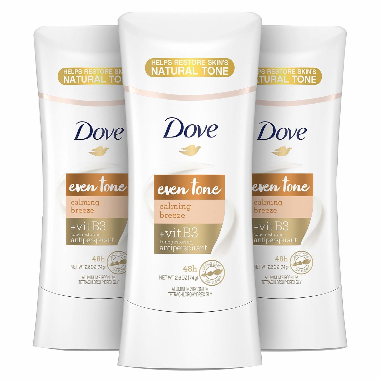 Dove Even Tone Antiperspirant Deodorant Stick Apple Blossom & Mango Butter 3 Count For Uneven Skin Tone 2.6 oz Beauty and Personal Care Dove