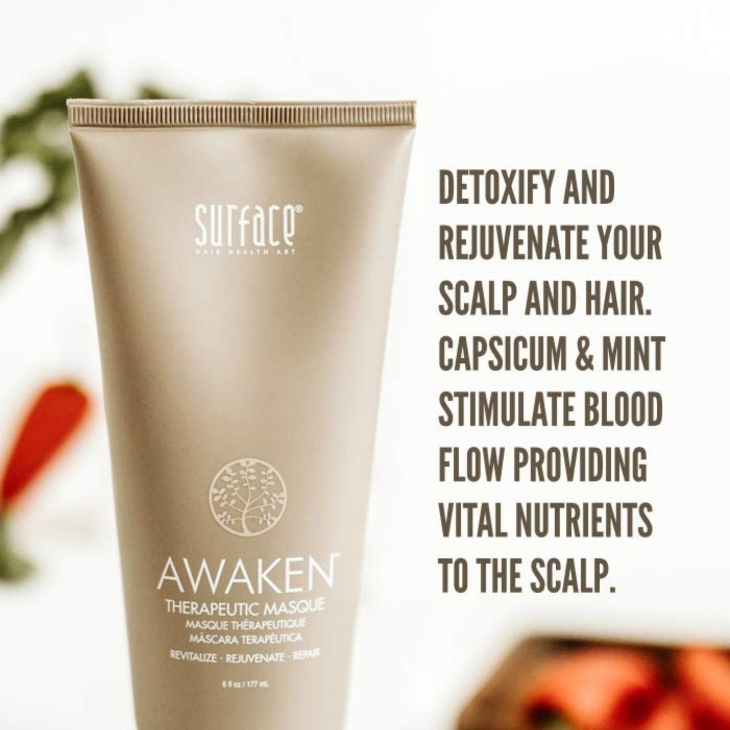 SURFACE Hair Awaken Therapeutic Masque, Scalp And Hair Rejuvenating Mask for Thinning Hair, 6 Oz. Beauty & Personal Care SURFACE